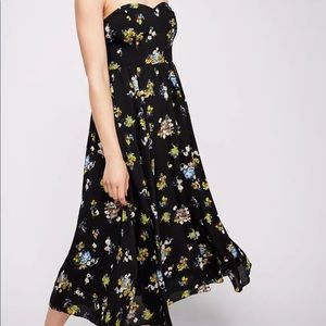 NWT FREE PEOPLE BELLA BABE FLORAL BOHO MIDI DRESS SIZE 12 L LARGE